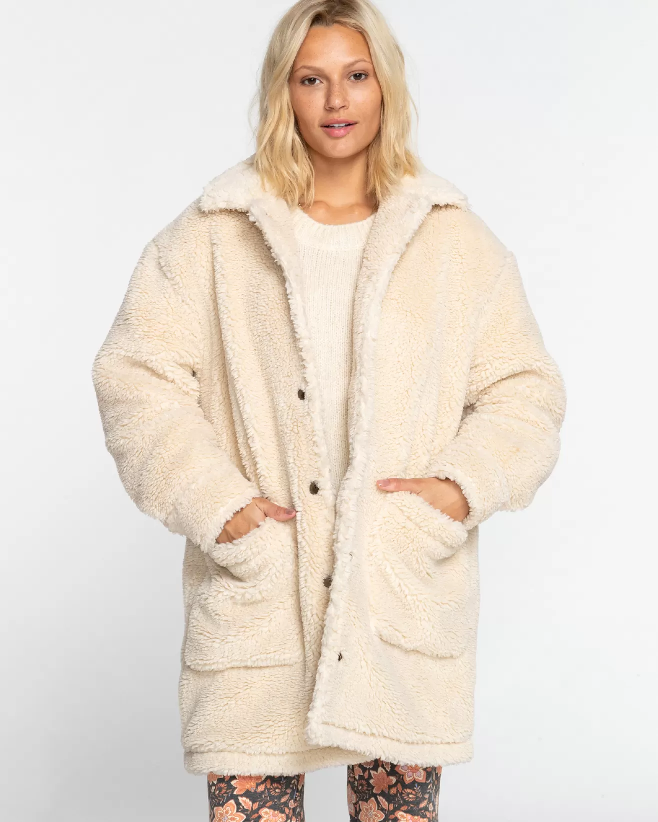 Femme Billabong Tous les Bons Plans Femme | Vêtements*Night Ride - Manteau en matière sherpa pour Femme