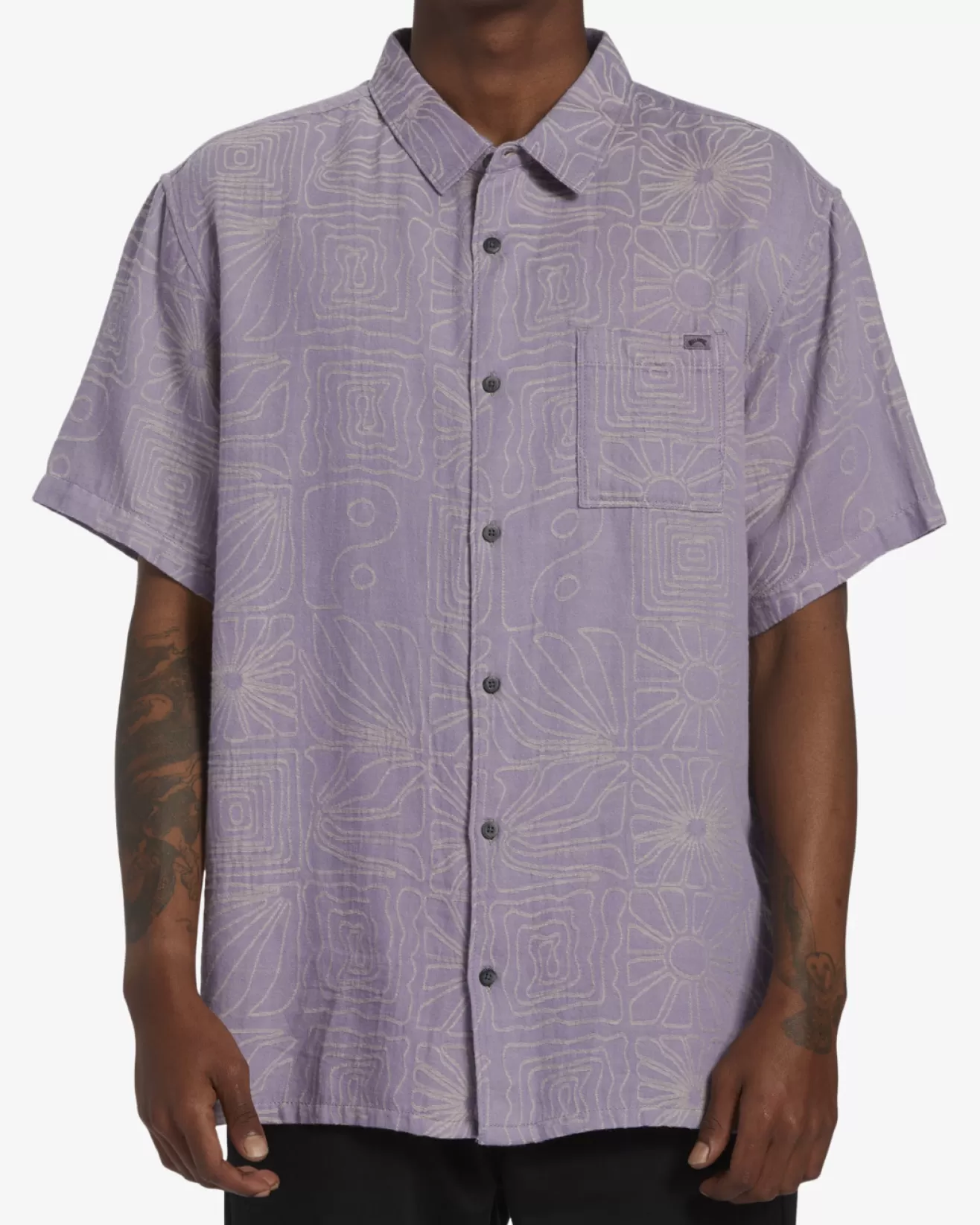 Homme Billabong No Fixed Address | Chemises*Sundays Jacquard - Chemise manches courtes pour Homme